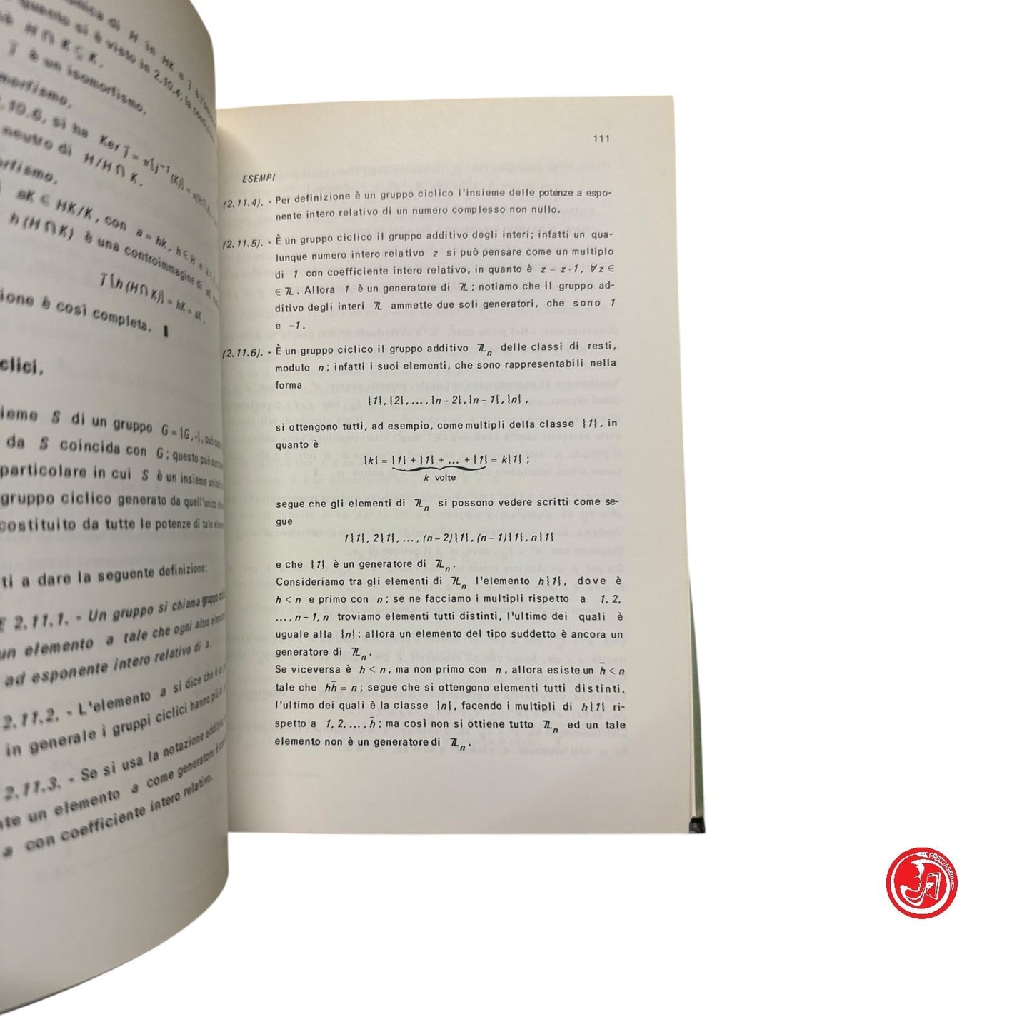 Matematica - E. Gallo - Lezioni di algebra per gli studenti del Corso di Laurea