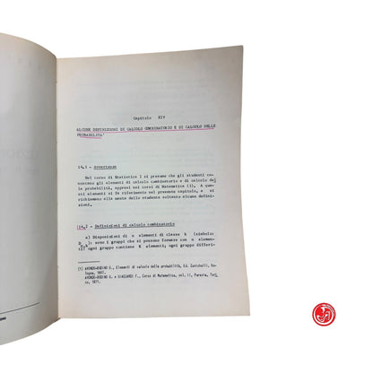 Matematica - G. M. Conti - Riassunti delle lezioni di statistica 1