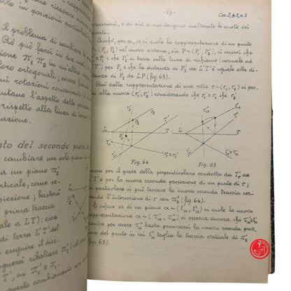 Matematica - Prof. E. Bompiani - Geometria descrittiva anno XVIII