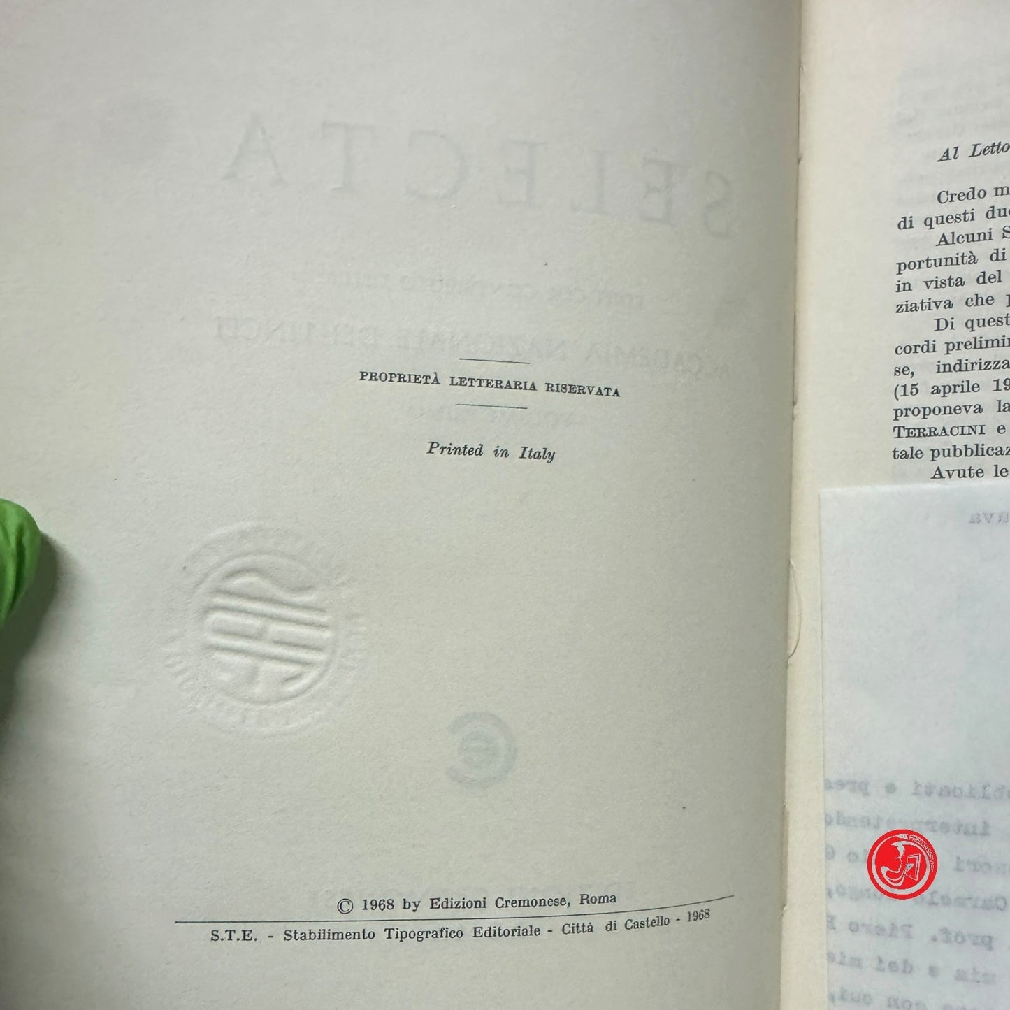 Matematica - A. TERRACINI - SELECTA VOLUME PRIMO e VOLUME SECONDO