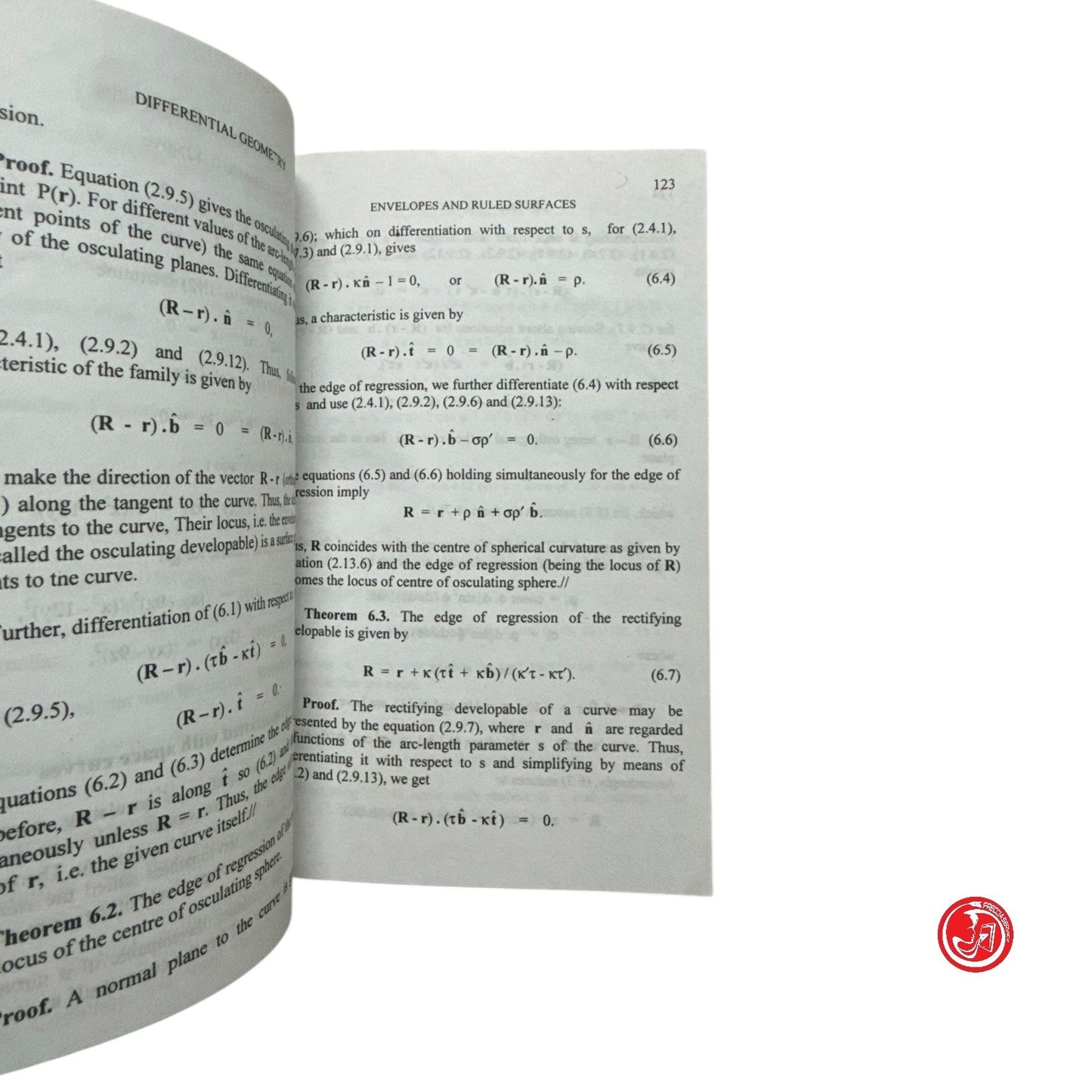 Matematica - Differential geometry of curves and surfaces - 2002