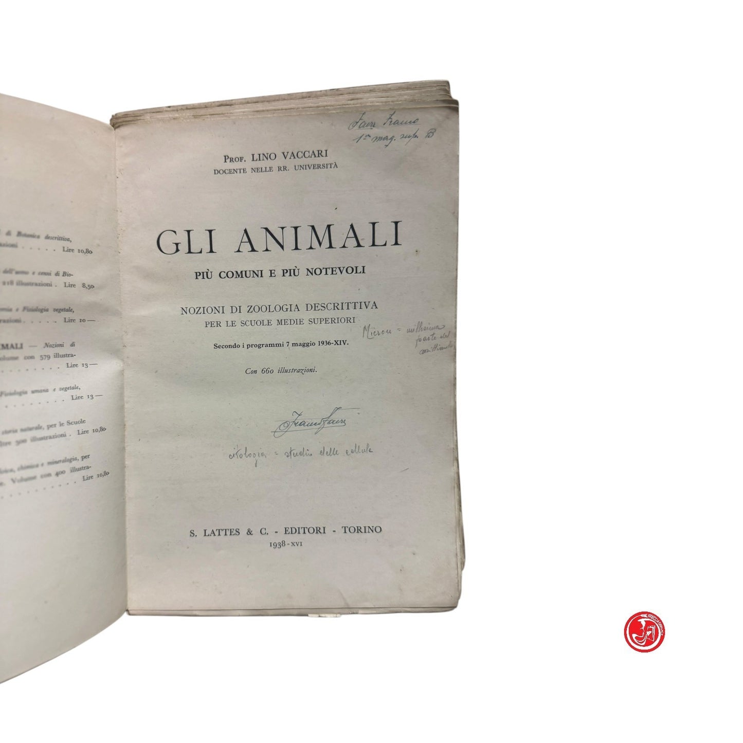 Libro di testo - L. Vaccari - Gli animali più comuni e più naturali