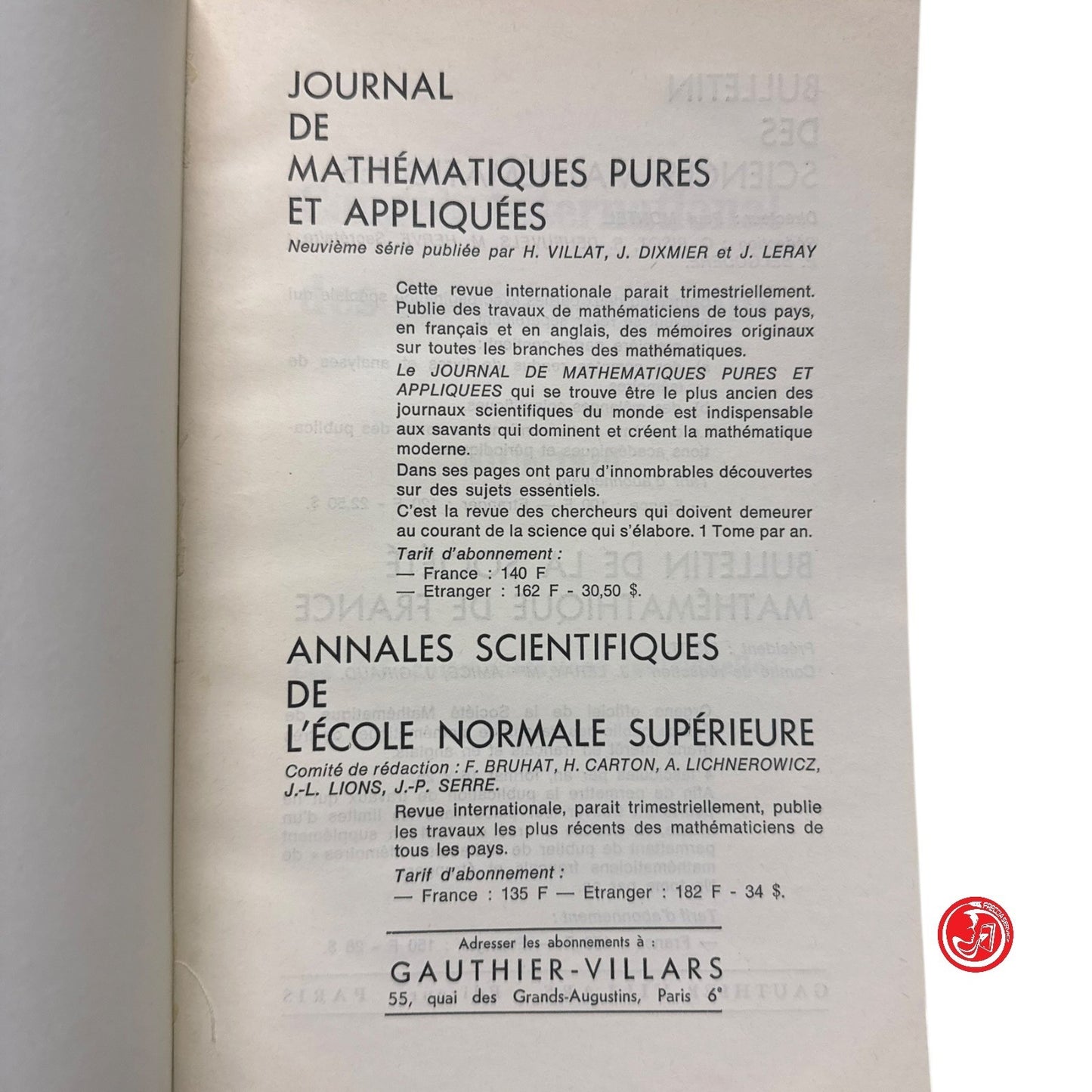 Matematica - Congres International des Mathematiciens Nice 1970