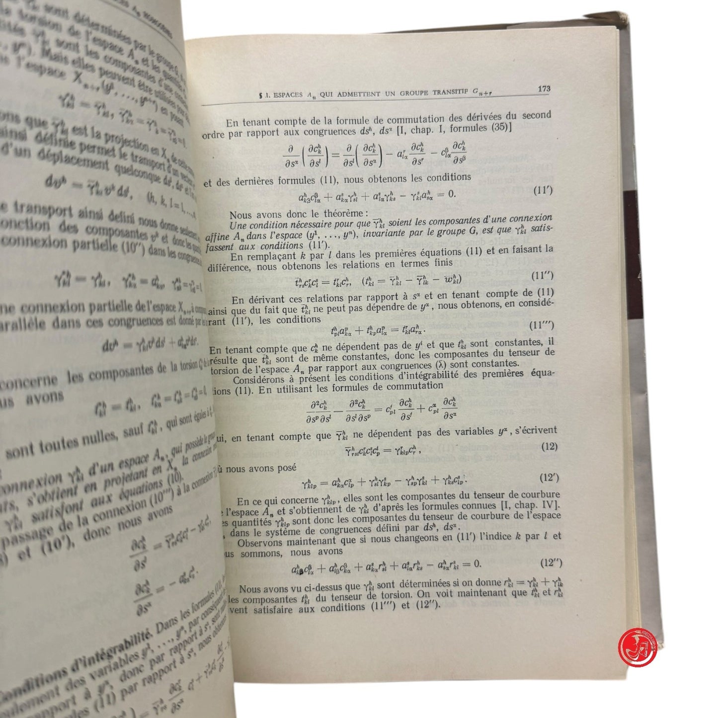 Matematica - G. Vranceanu - Lecons de geometrie differentielle Vol. III