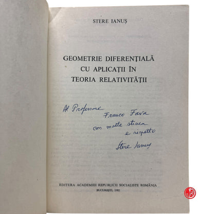 Matematica - S. Ianus - Geometrie diferentiala - Cu aplicatii in teoria relativi