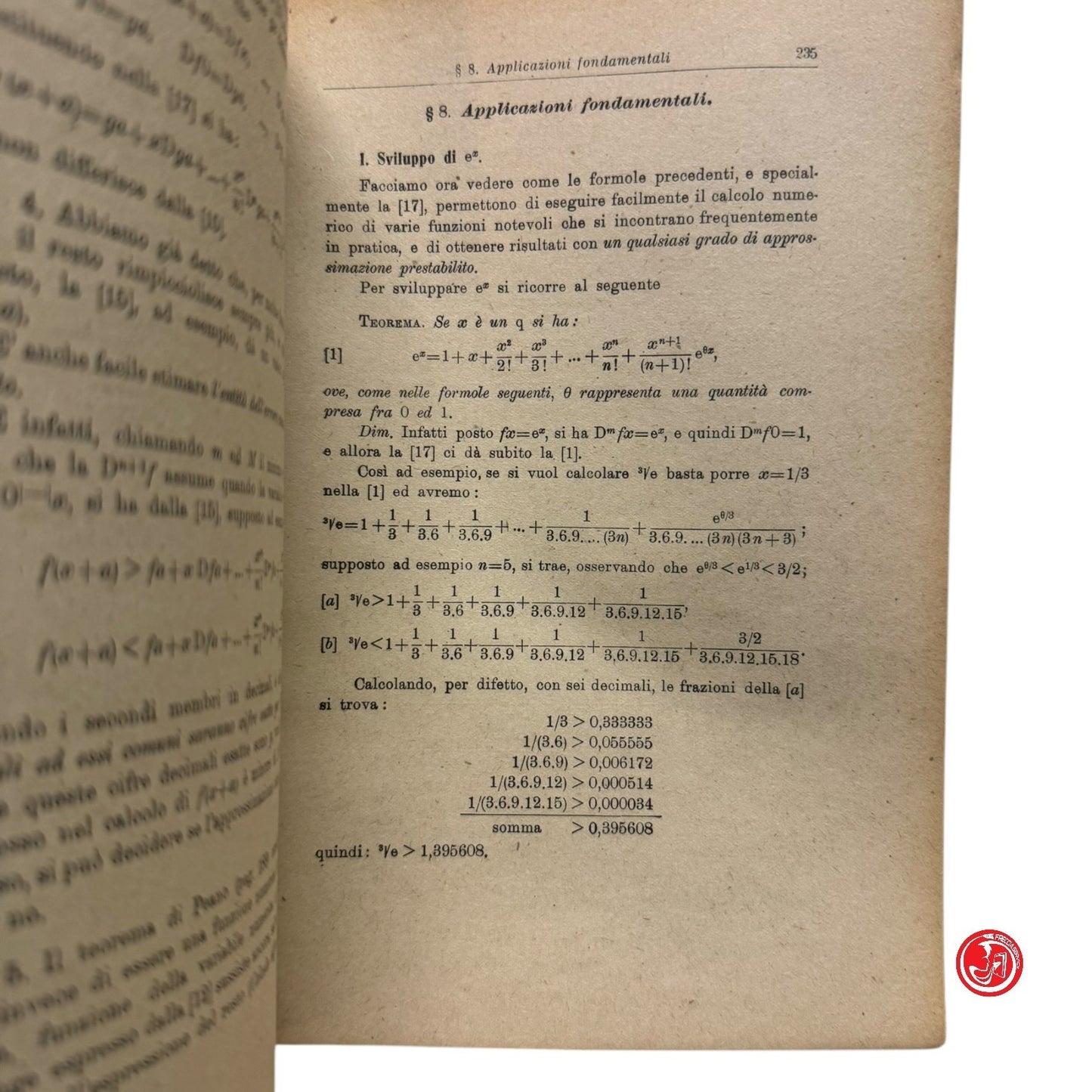 Matematica - T. Boggio - Lezioni di analisi algebrica e infinitesimale Vol. 1