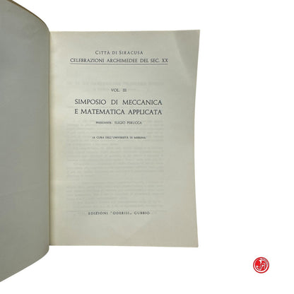 Matematica - Simposio di meccanica e matematica applicata Vol. III