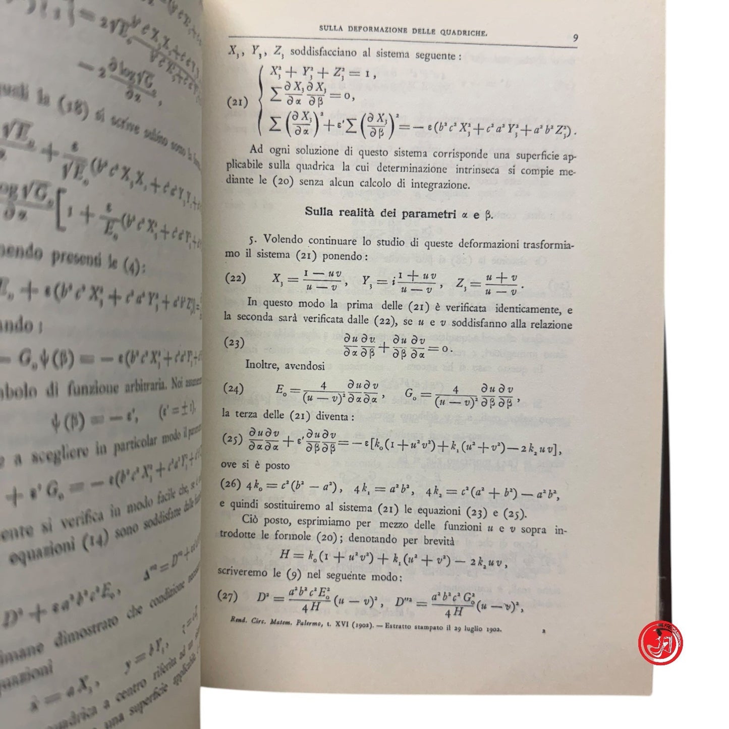 Matematica - P. Calapso - Rendiconti del seminario matematico di Messina