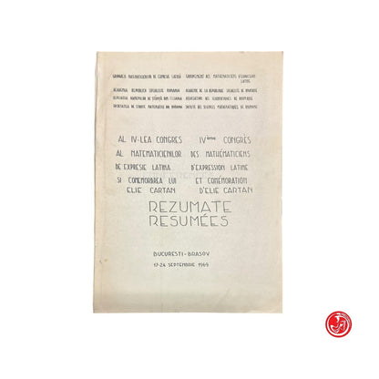 Matematica - Rezumate resumees - Bucaresti-Brasov 1969