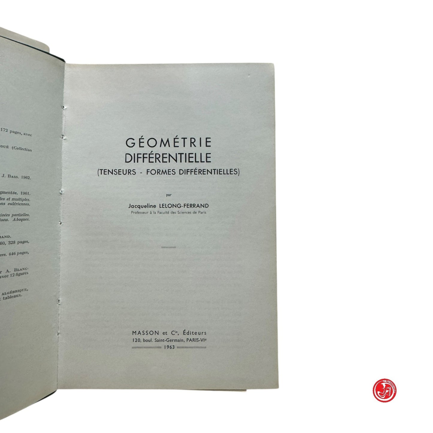 Matematica - J. L. Ferrand - Geometrie differentielle