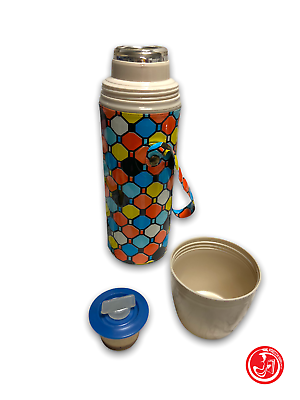 Multicolor thermos bottle - cap/glass