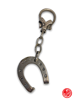 Horseshoe key ring in 800 silver