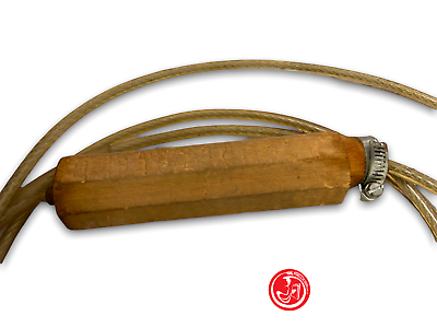 Antique skipping rope with wooden handles