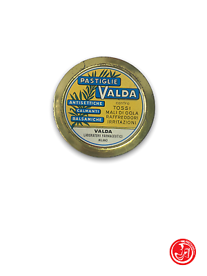 Piccola scatola di latta circolare - Pastiglie Valda