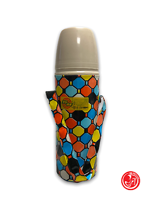 Multicolor thermos bottle - cap/glass