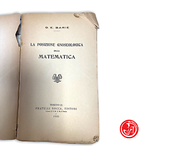 La posizione gnoseologica della matematica N°312