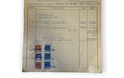 Invoice notebooks from '63/'64 with revenue stamps