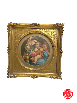 Quadretto religioso in cornice dorata