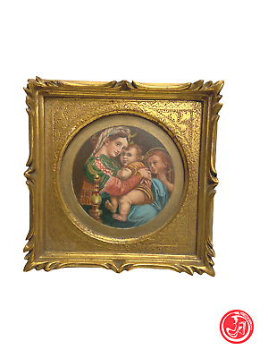 Religious picture in a golden frame