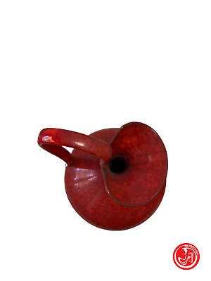 Large red ceramic jug - decoration and decor