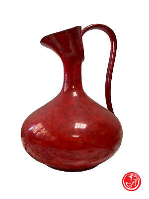 Large red ceramic jug - decoration and decor