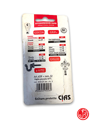 CIAS - Gancio per quadri, Giglio, 32mm , 5pz