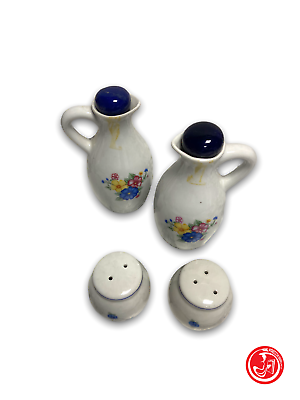 Oil and salt, pepper and vinegar set - ceramic