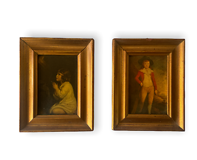 Pair of paintings Reynolds and Gainsborough T.