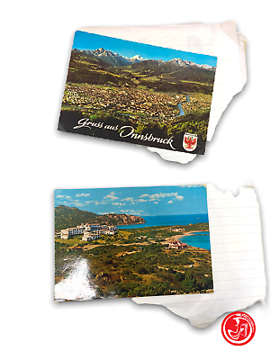 About 50 vintage postcards