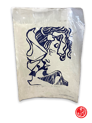 Lui e le colombe - Disegno di Raffaele Romeo