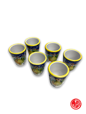 Vietri ceramic cups with tray