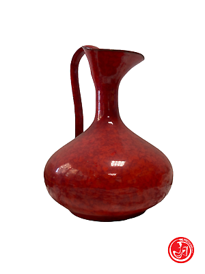 Large red ceramic jug - decoration and decor