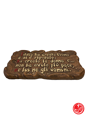 Plaque murale avec verset biblique - art sacré