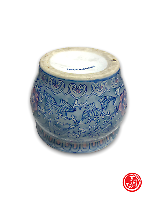 Tris di vasi Made in China sul blu e bianco
