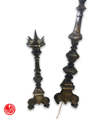 Elegantissimo trio ornamentale - lampada e due portacandele - illuminazione