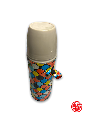 Multicolor thermos bottle - cap/glass