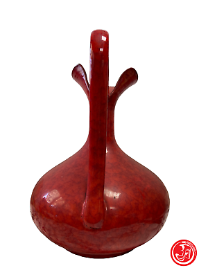 Large red ceramic jug - decoration and decor