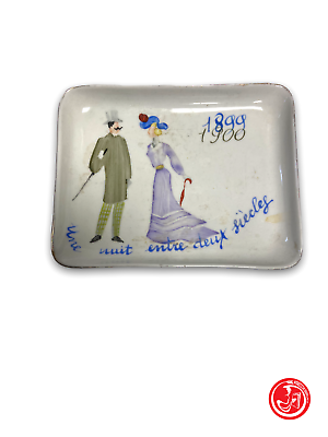 Small porcelain tray - numbered and marked