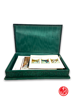 Green fabric box/organizer - Fogli Maria Morina