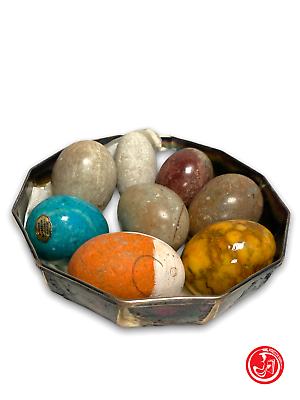 Decorative eggs - decoration and centerpiece with tray