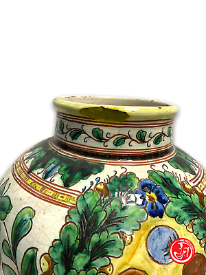 Coppia di vasi in terracotta - Decorazione a mano