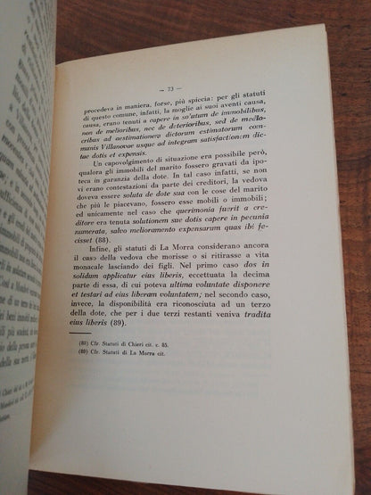 Notes pour une histoire du droit statuaire privé piémontais - A. ALBERTI 1934