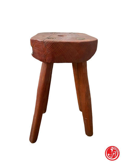 Handmade wooden stool - antique