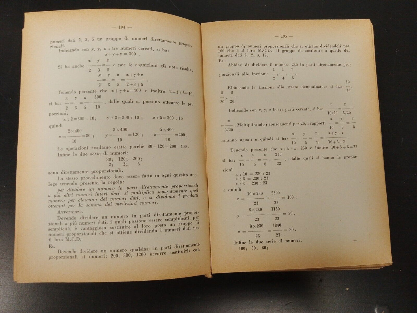 La Matematica per Tutti - F. Pasqualini - Zannoni Ed. 1941