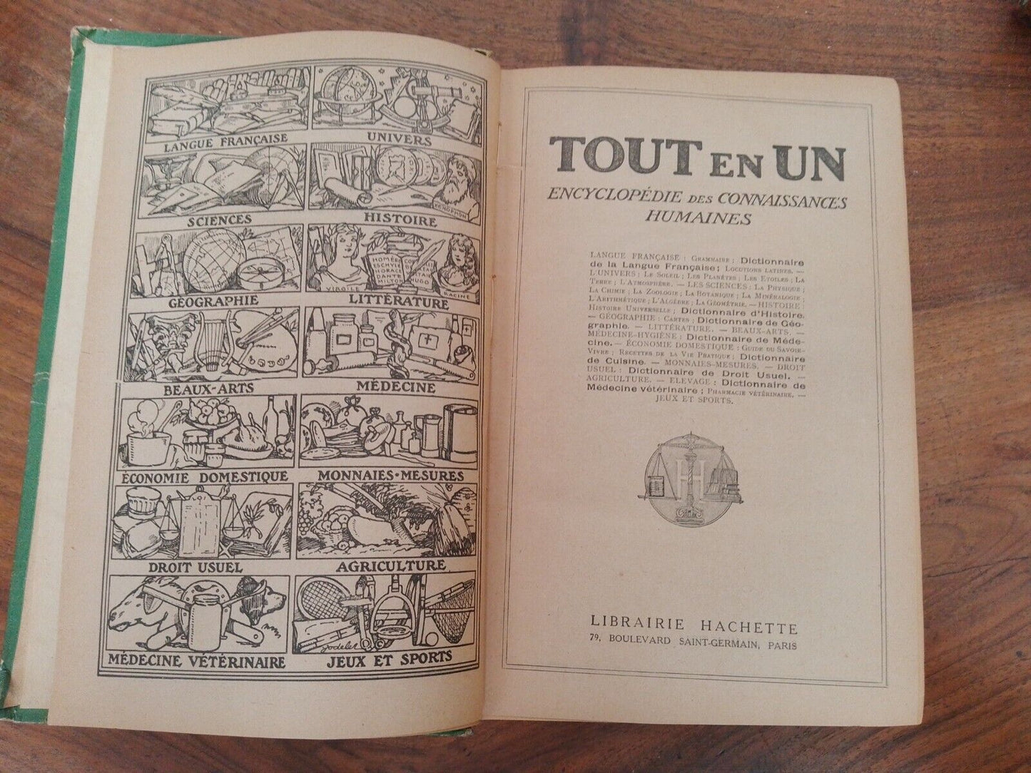 Tout en Un " Encyclopédie de connaissances humaines", Hachette,  1921