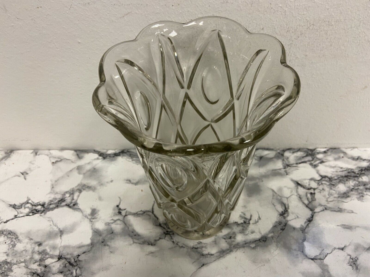 Worked glass vase