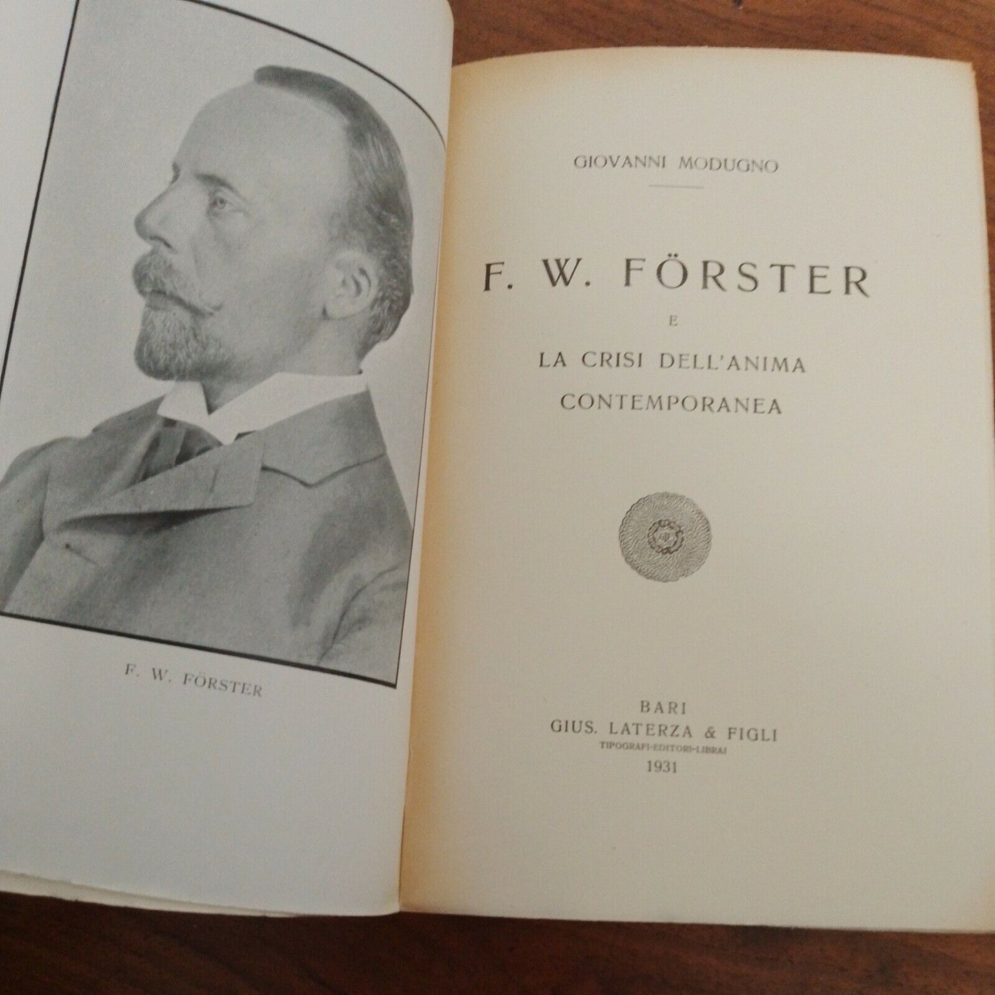 FORSTER ET LA CRISE DE L'ÂME CONTEMPORAINE - G. MODUGNO - LATERZA +bookmark