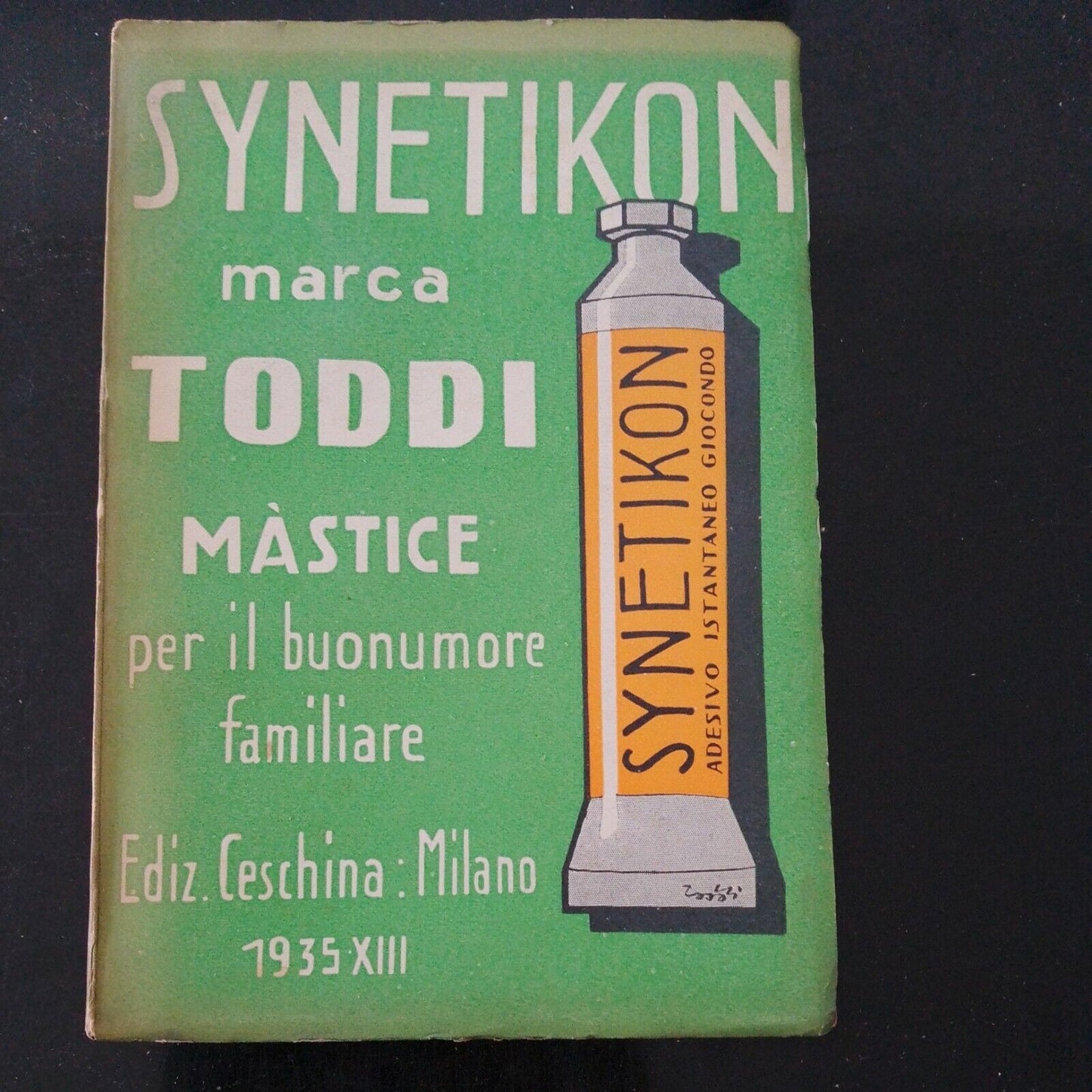 Synetikon Marca Toddi Mastice 1a Edizione 1934, Ceschina Milano