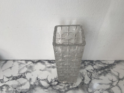 Semi-frosted crystal vase