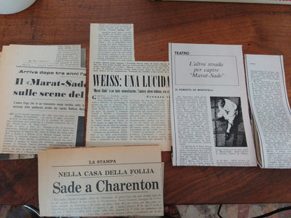 La persecuzione e l'assassinio di J.P. Marat, P.Weiss + articoli